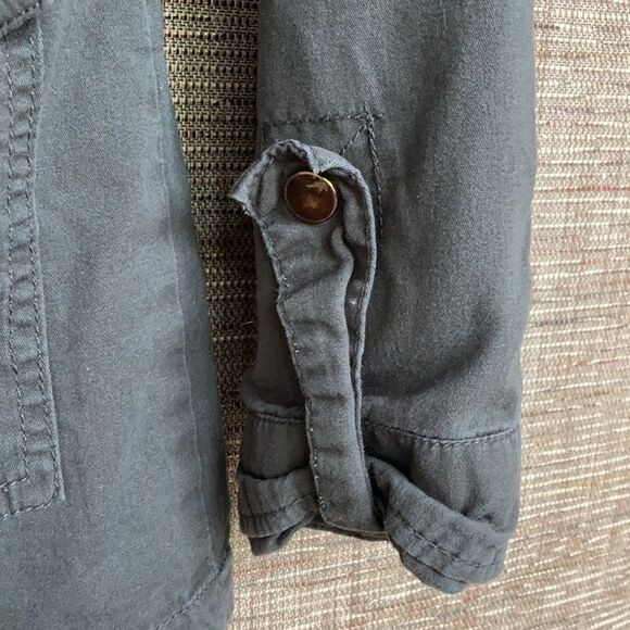 Miss London Black Label Army Green Drawstring Waist Utility Cargo Safari Jacket - Picture 2 of 6